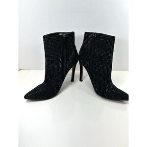 ALDO IBIGOCLYA Black w/ Rhinestones High Heel Boots Women's 8